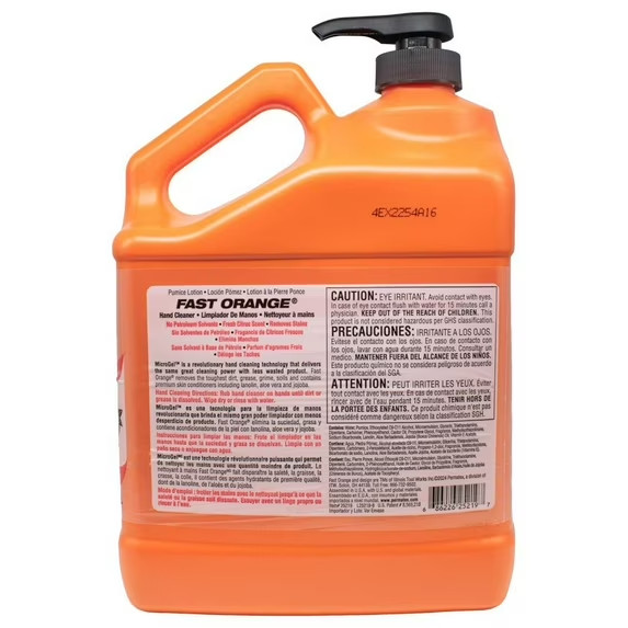 Fast Orange Pumice Hand Cleaner, 1 Gallon Orange Scented – 25219