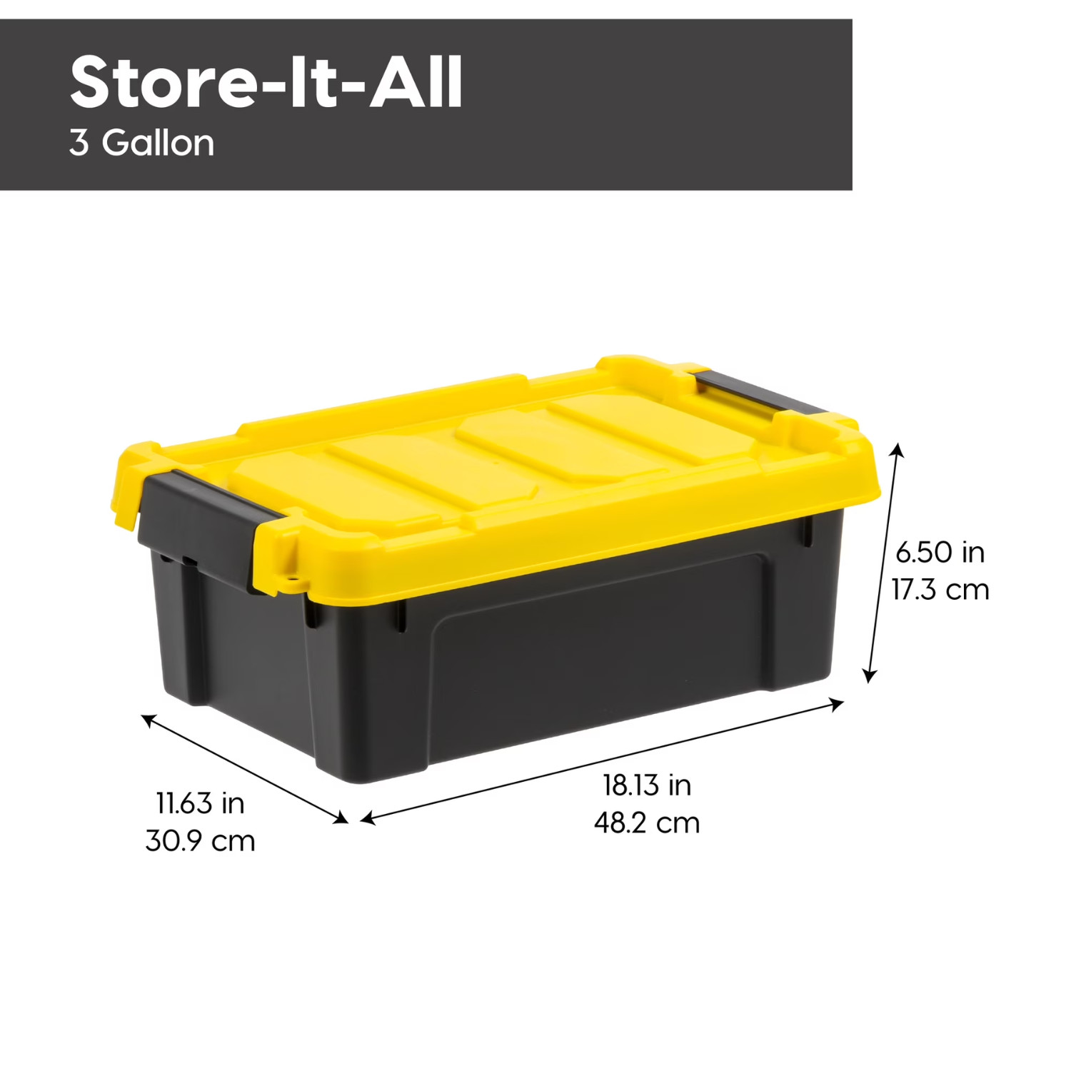 5Pk IRIS 3 Gal. Plastic Storage Bins Lids, Latching Totes Heavy Duty Container