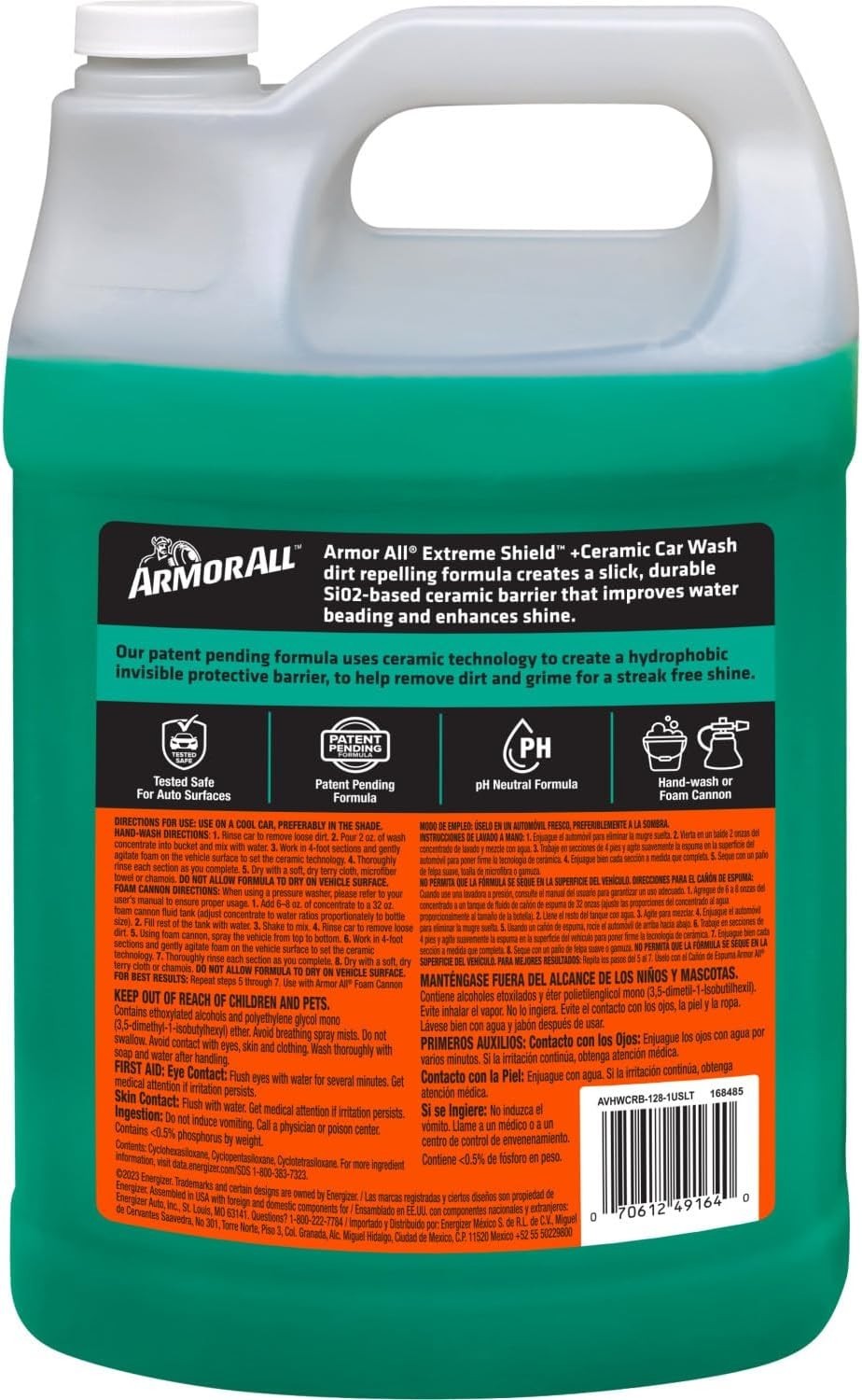 Ceramic Foaming Car Wash Soap with Extreme Shield, 1 Gallon, 128 Fl Oz Pack of 1