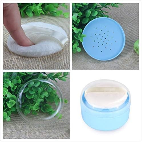 After-Bath Puff Box Empty Body Powder Container Dispenser Case with Sifter and P