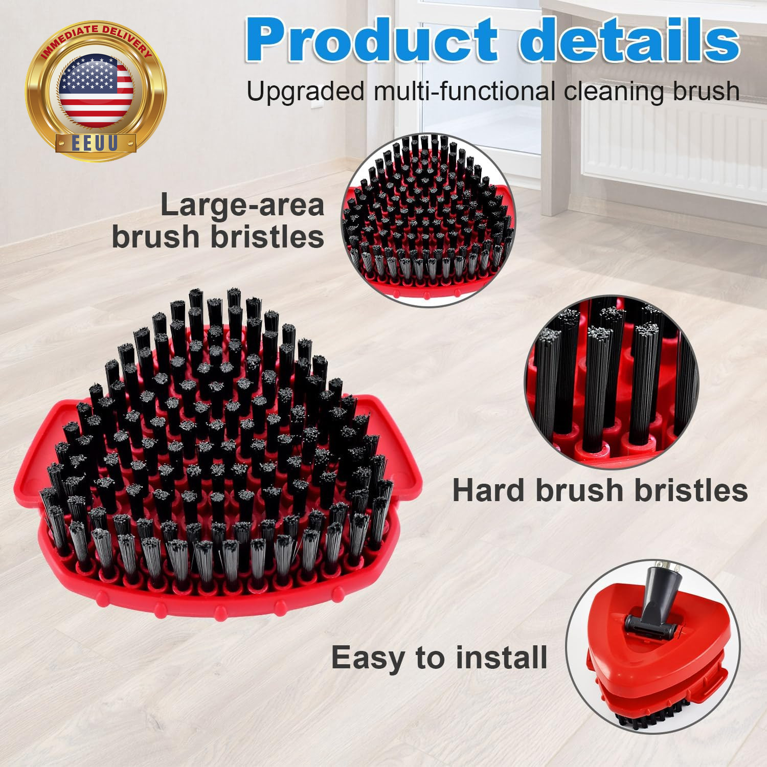 2 Pack Upgrade Scrub Brush Replace Heads Compatible with O Cedar Easywring Rinse
