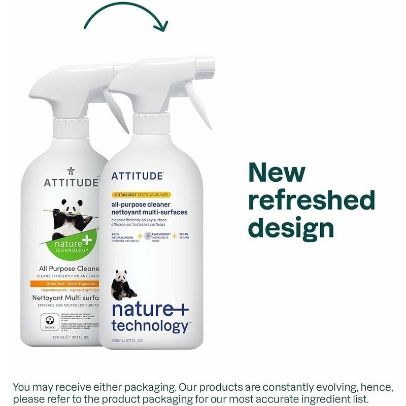 Natural Multi-Surface Cleaner EWG Verified Vegan Non-Toxic Streak-Free Spray New