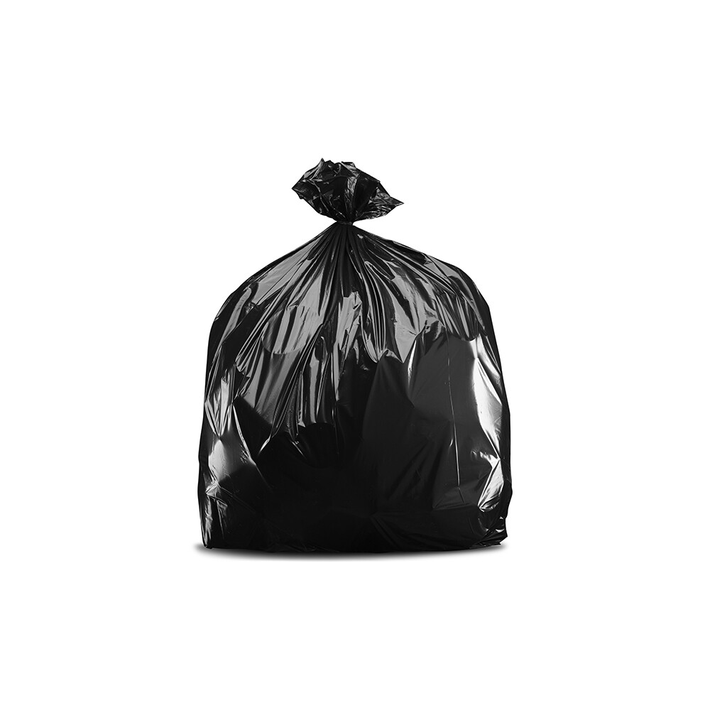 Plasticplace 7-10 Gallon Trash Bags – Black, case of 500 bags