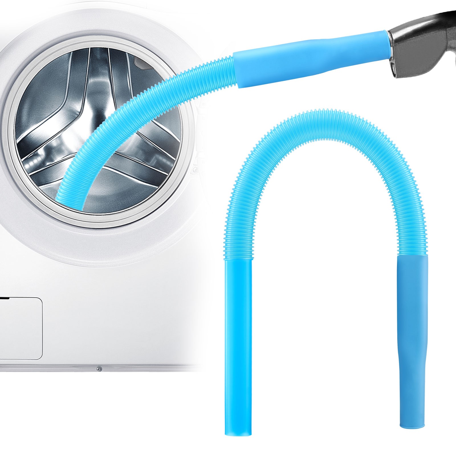 Vacuum Hose Attachment for Dryer Vent Cleaning Pet Hair Lint Remover Washer 38in