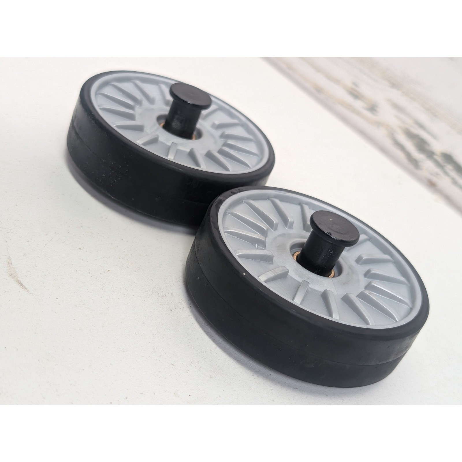 Bissell 2475 Vacuum Replacement Rear Wheels Gray Black Set of 2