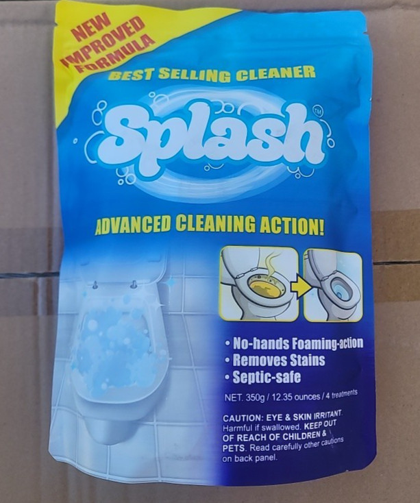 Splash Foaming Toilet Cleaner, Self Activating Cleaning Toilet, 4 Treatments