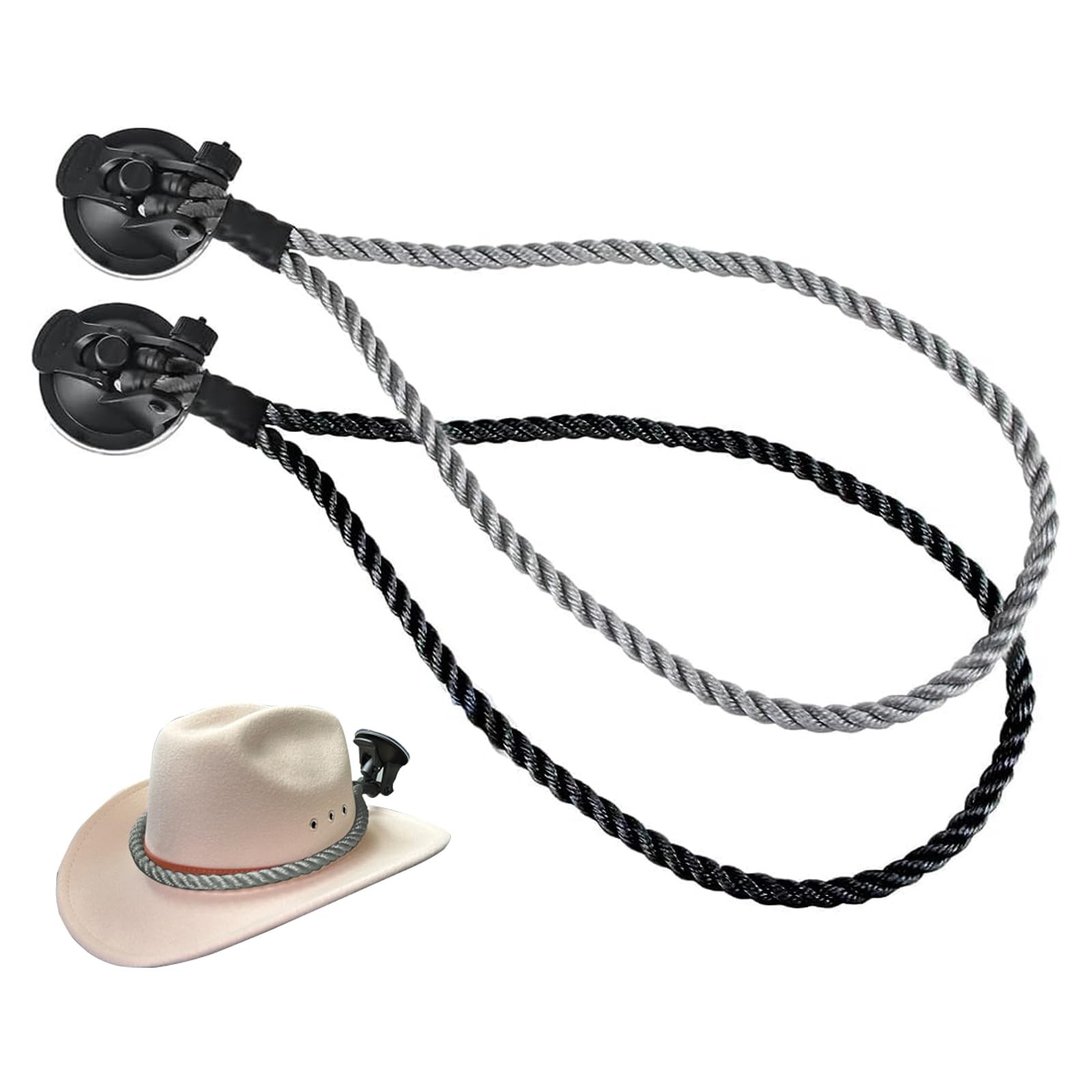 Cowboy Hat Holder for Trucks & Cars – 2Pack Suction Cup Hat Rack, Universal H…