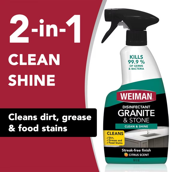 Weiman Granite & Stone Cleaner & Polish, 16 fl oz