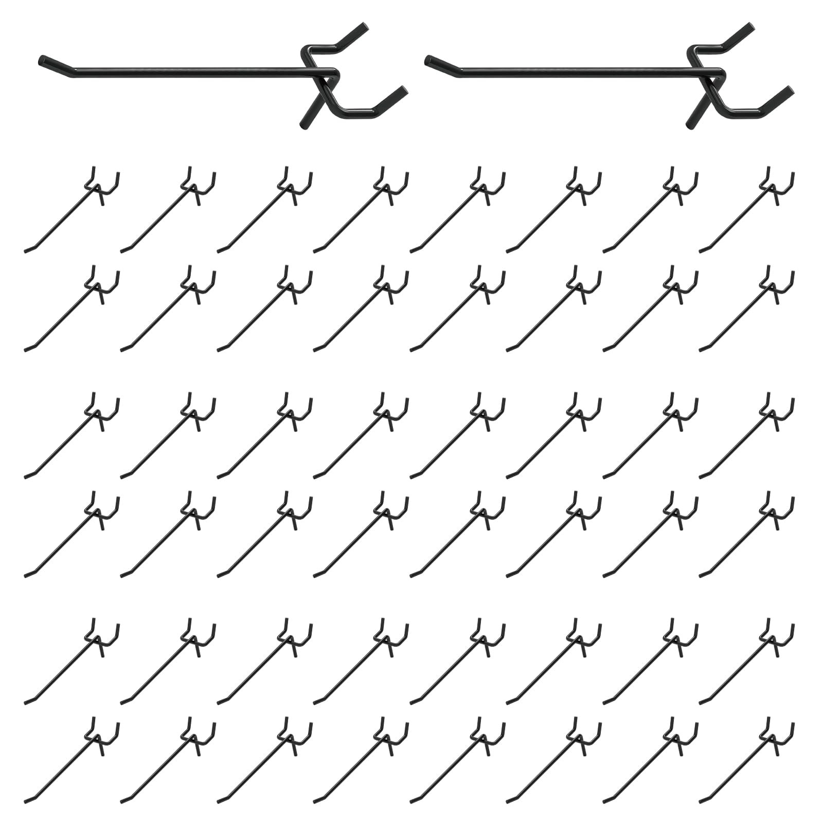 50Pcs 4″/10CM Pegboard Hooks Assortment Set, Metal Peg Board Hooks with 2.5mm…