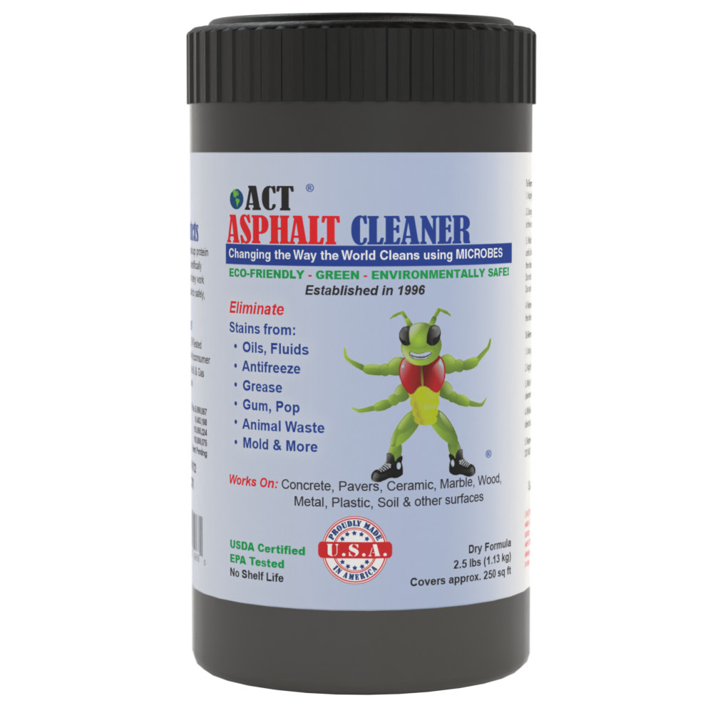 ACT Asphalt Cleaner and Degreaser – Cleans Deep Oil Stains in Asphalt – 2.5lb