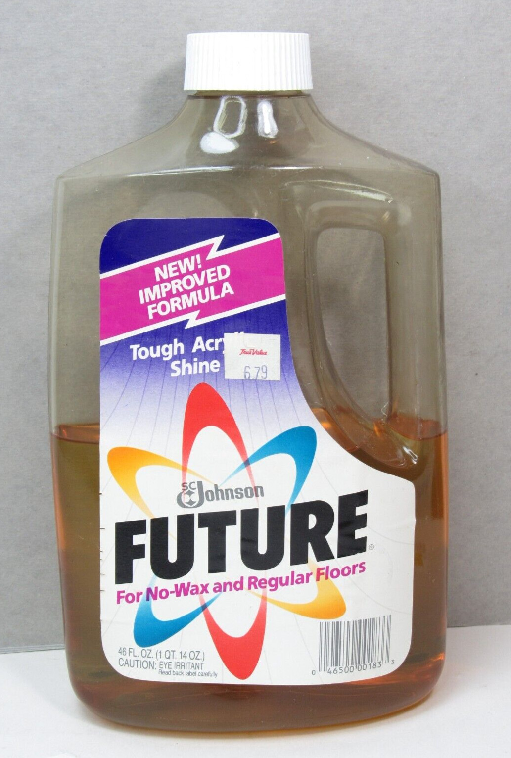 RARE Vtg 1989 Pledge FUTURE Acrylic Floor Finish No Wax 50% Full 46oz SC Johnson