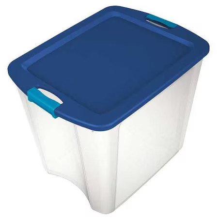 Sterilite 14489604 Stackable Storage Tote W/ Lid, 26 Gal, 23-5/8 In L X 18-5/8