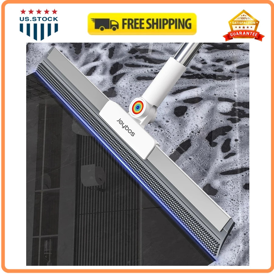 62′ Rubber Squeegee Broom Floor Cleaner Pet Hair Remover Long Handle Magic Broom