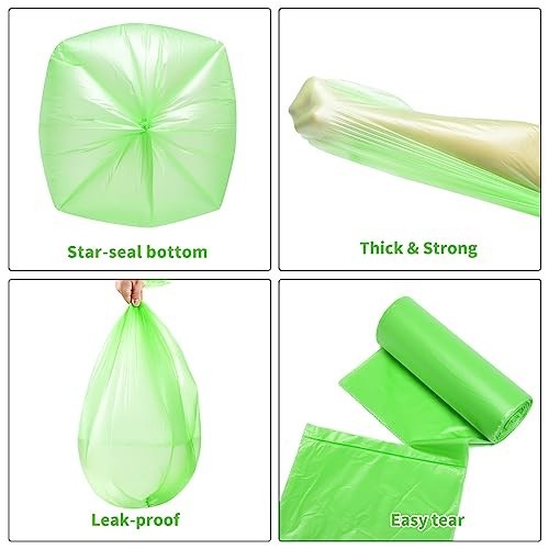 Biodegradable Trash Bags 10 Liter 200 Count Unscented Thick Leak Resistant