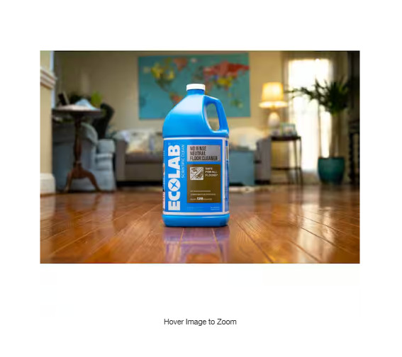 No Rinse Neutral Floor Concentrate Cleaner, Residue Free Formula for Tile 1 Gal.