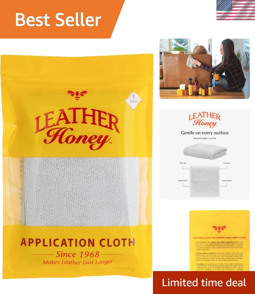Lint-Free Application Cloth: Microfiber Cloth for Use with Leather Conditione…