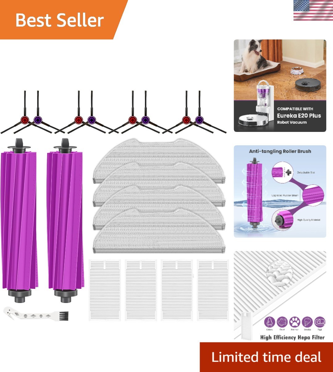 Comprehensive 19-Piece Replacement Kit for Eureka E20 Plus Vacuum Cleaners