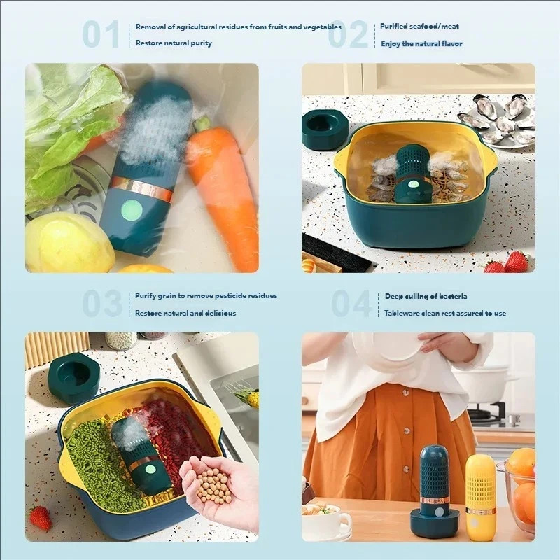Vegetable and Fruit Cleaner Machine, Purified Water-Proof Fruit Cleaning Device