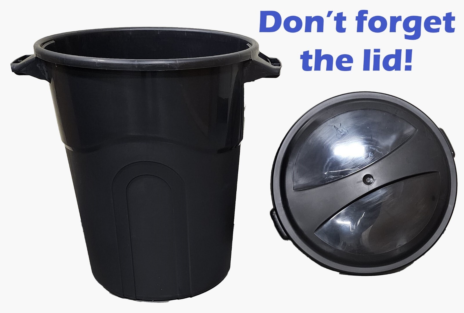 Hyper Tough 20 Gallon Heavy Duty Plastic Garbage Can Included Lid Indoor/Outdoor