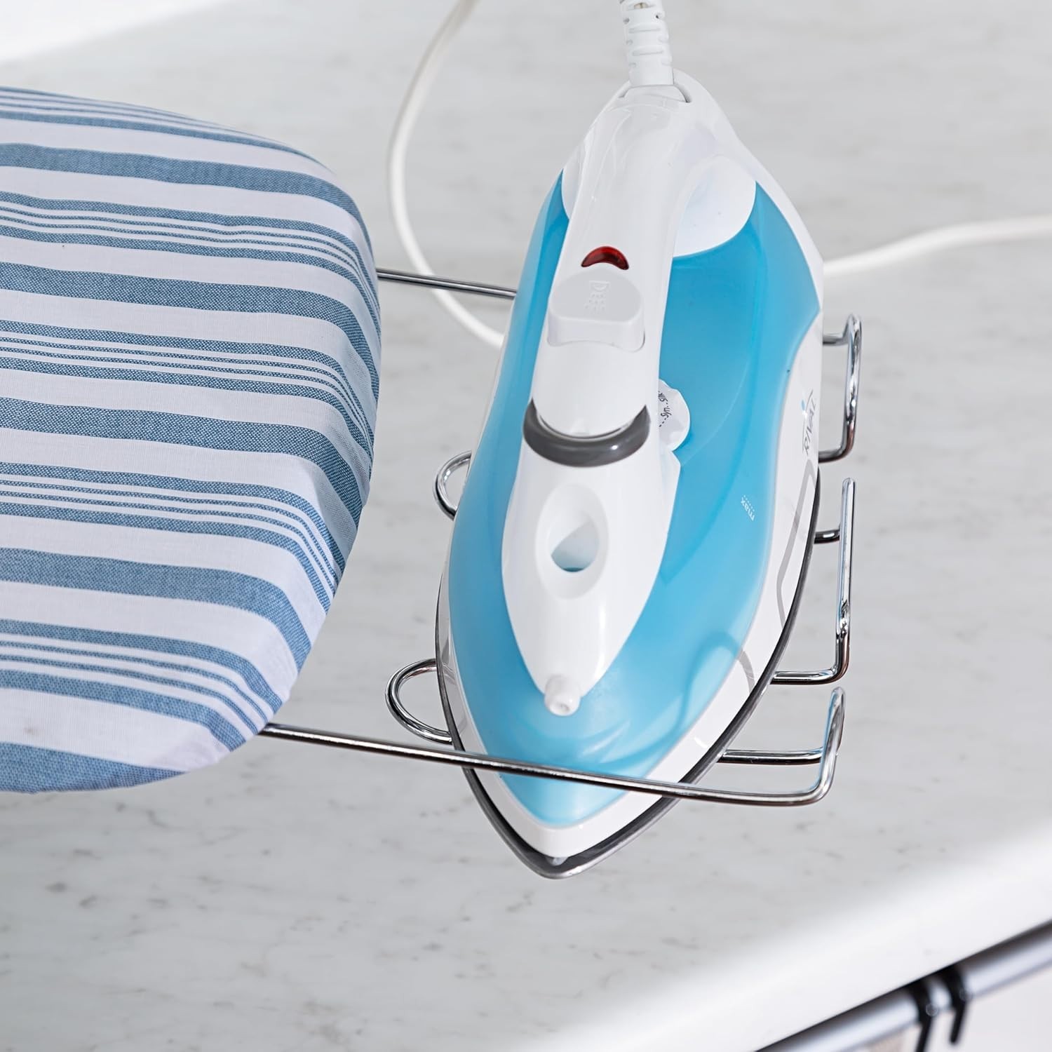 Folding Tabletop Ironing Board with Iron Rest, Blue, 32” L X 12” W, Steel Frame