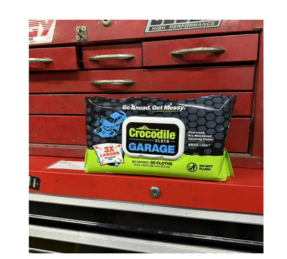 Crocodile Cloth Original Cleaning Wipes, Heavy-Duty Multi-Surface Hand & Tool