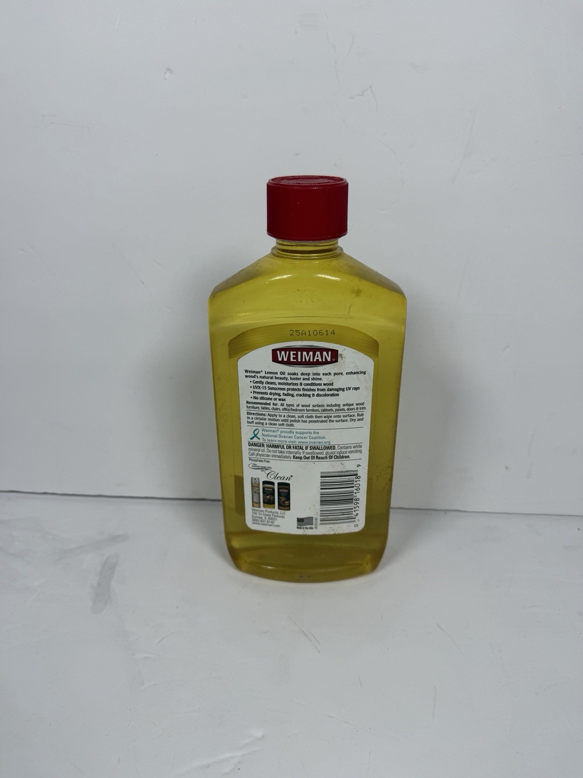 Weiman Lemon Oil Wood Furniture Polish with UVX-15 Sunscreen, 16 Fl. Oz. NEW!