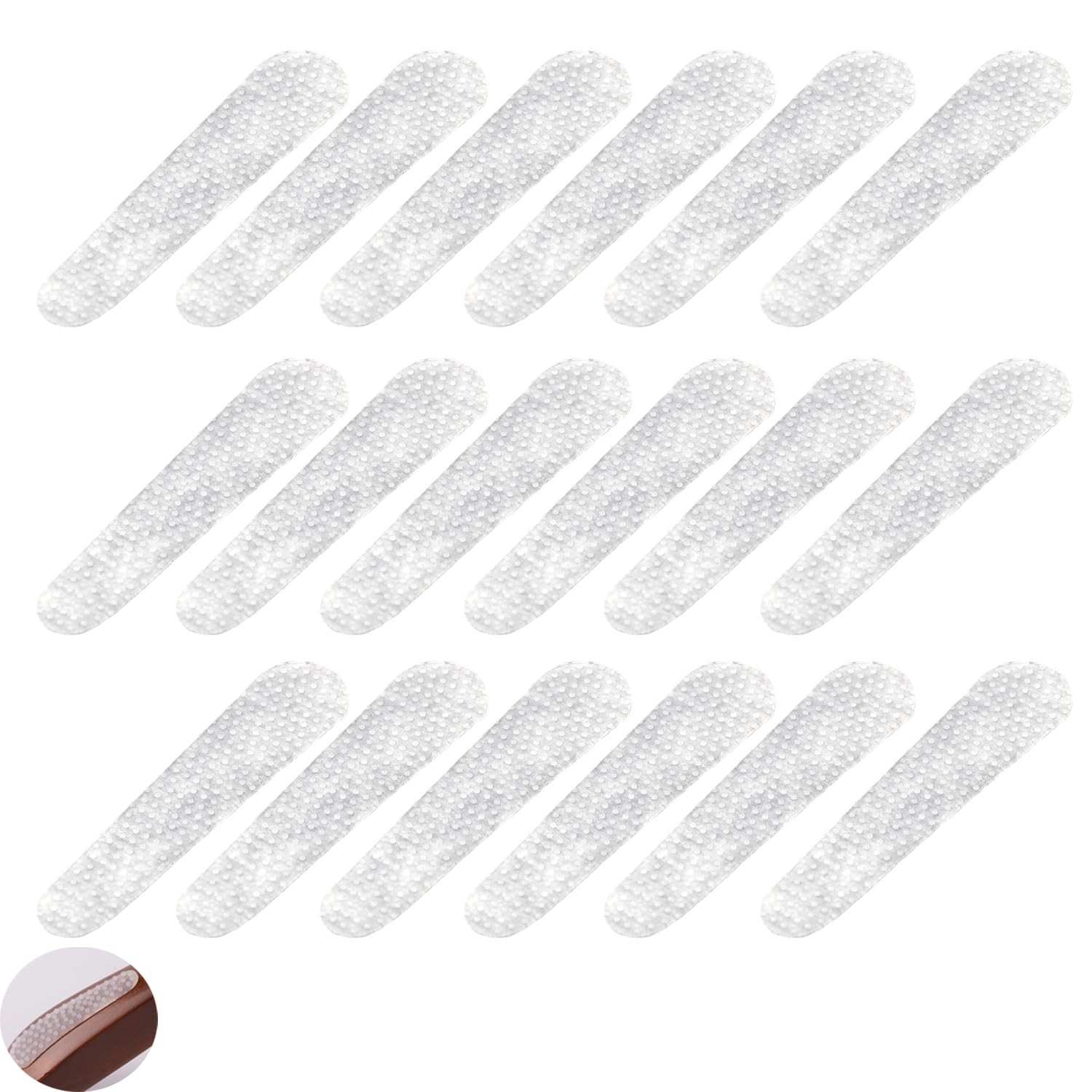 UtySty 26 Pack Wooden Hangers Grips Non-Slip 19*69mm/0.75*2.72in, Clear White