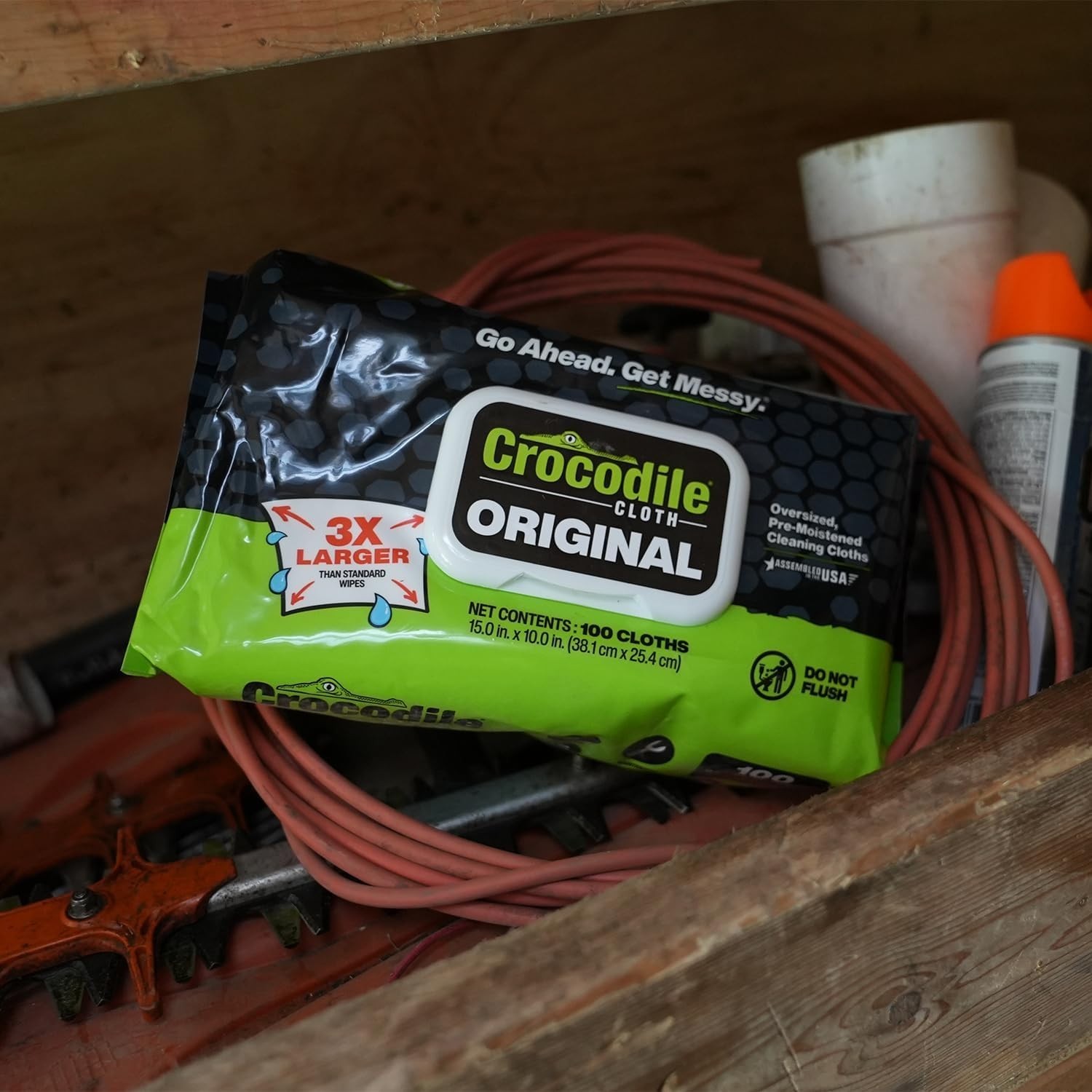 Crocodile Cloth Original Cleaning Wipes, Heavy-Duty Multi-Surface Hand & Tool