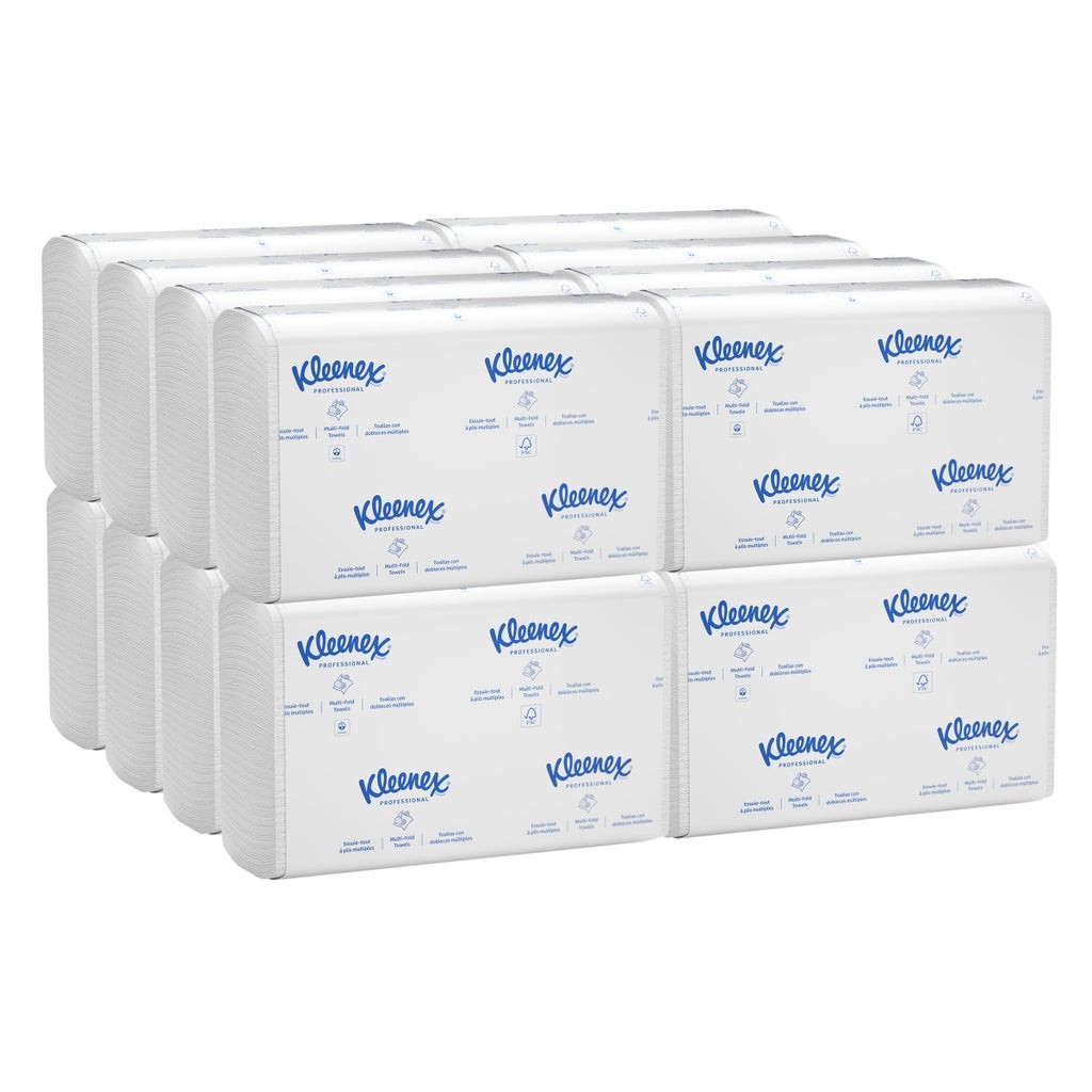 Kleenex Multifold Paper Towels 2400 Count 16 Packs 1 Ply Commercial Hand Towels