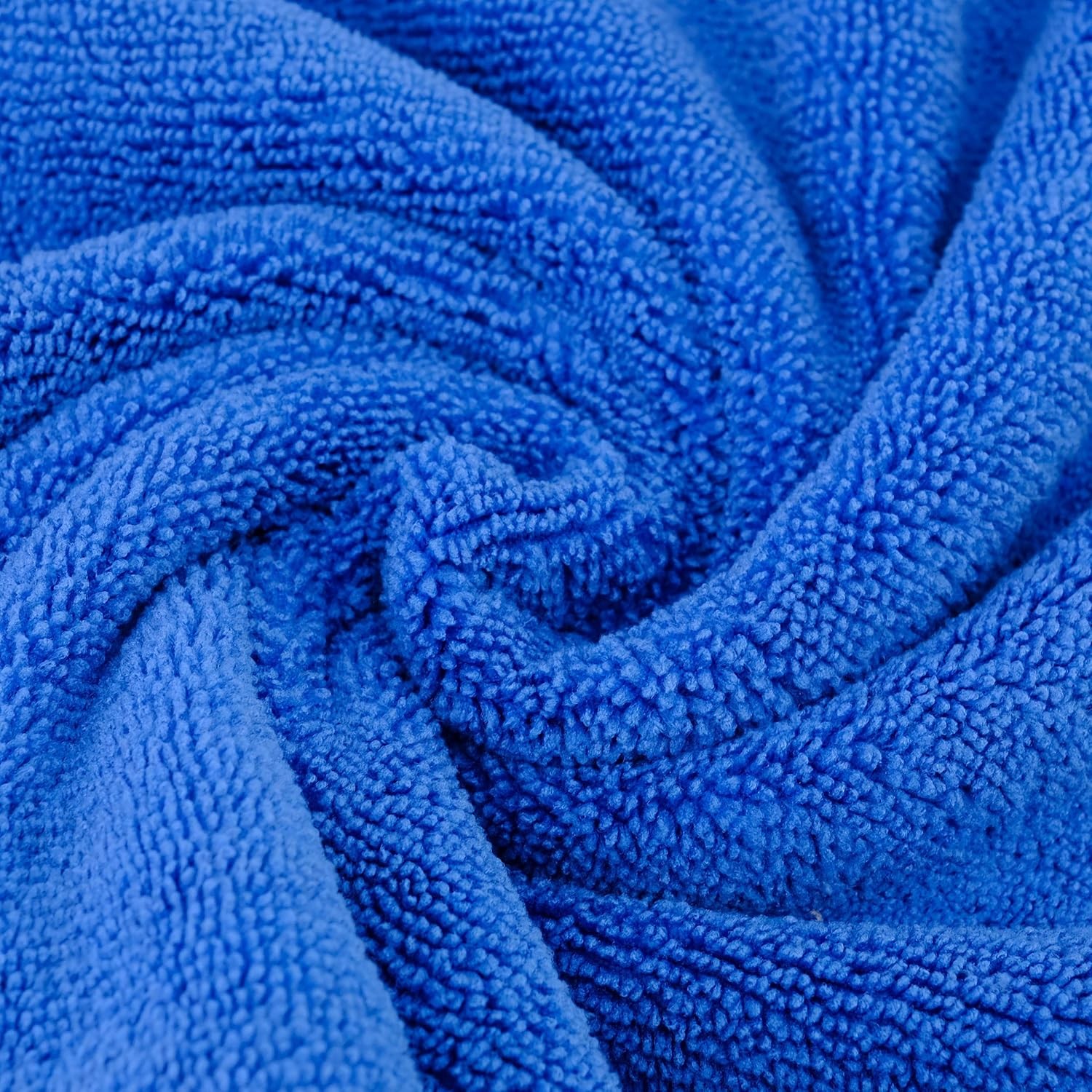 POLYTE Premium Microfiber Cleaning Towel,16×16 in 24 Pack (Blue,Gray,Yellow)