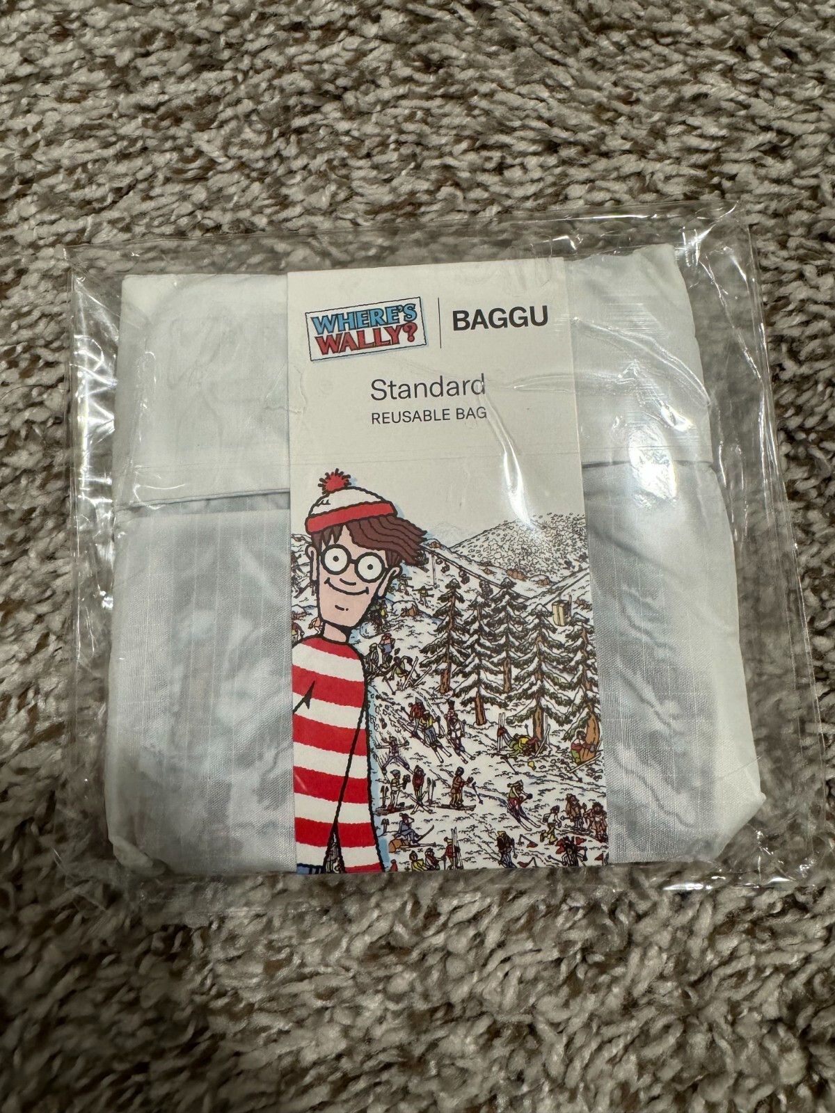 BAGGU Where’s Wally? Where’s Waldo? Ski Mountain Standard Reuseable Bag NWT Rare