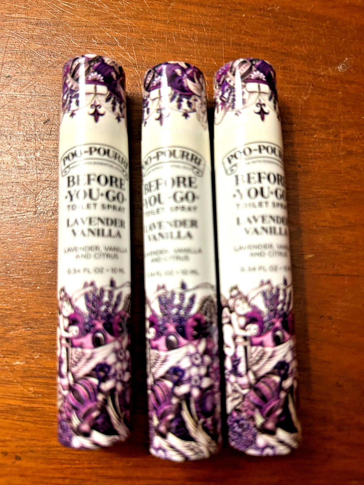 Poo-Pourri Toilet Spray Travel Size Set Of 3 Lavender Vanilla- 0.34 Each