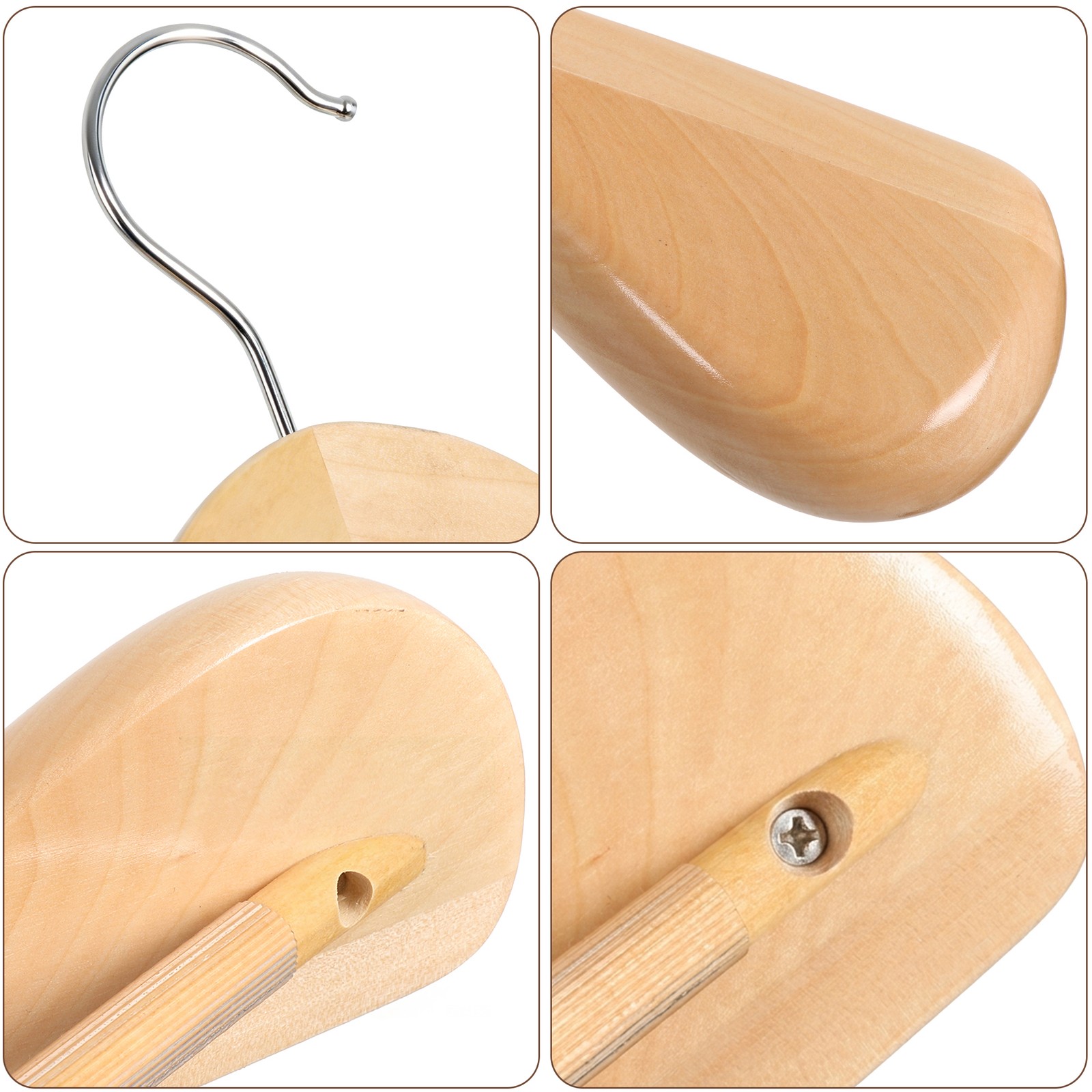 Premium Wooden Hangers 12 Pack Wide Shoulder Suit Coat Hanger w/ 360 Swivel Hook