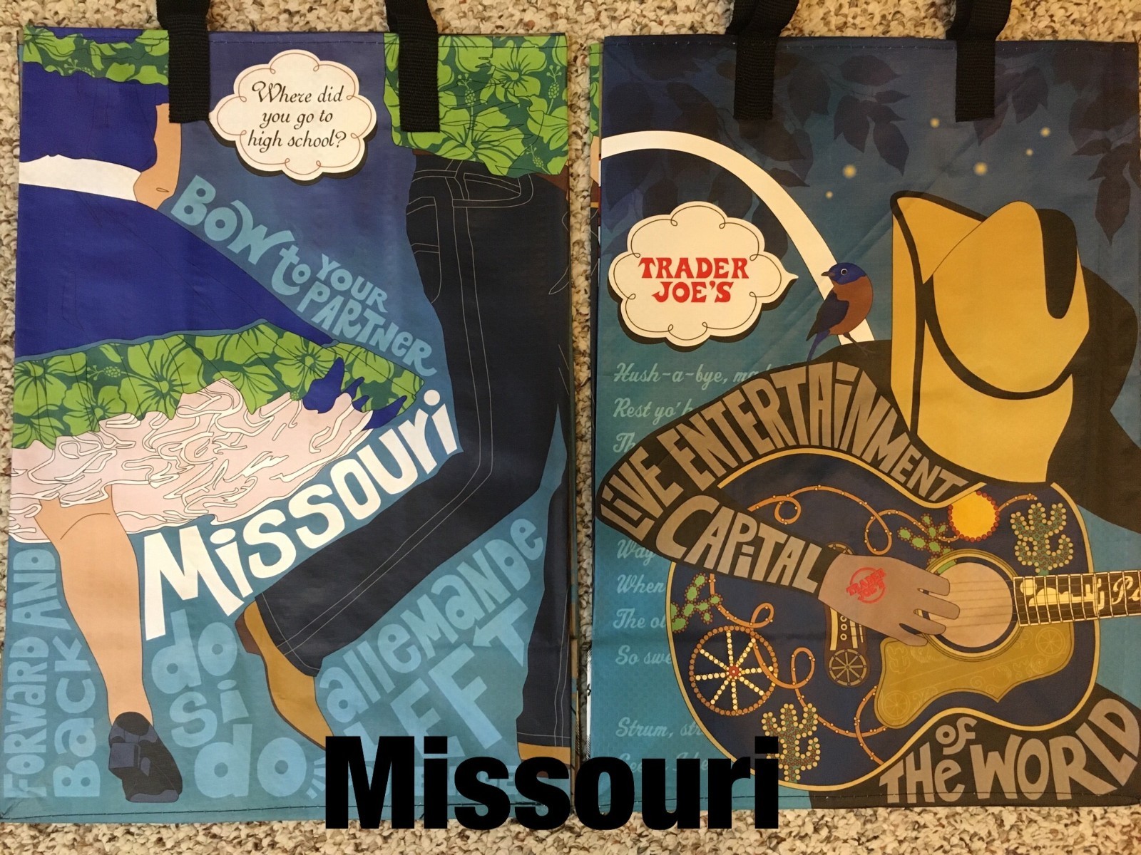 UPICK 5(20Choices) Trader Joe’s ECO Reusable Shopping Grocery Gift Tote Bags NWT