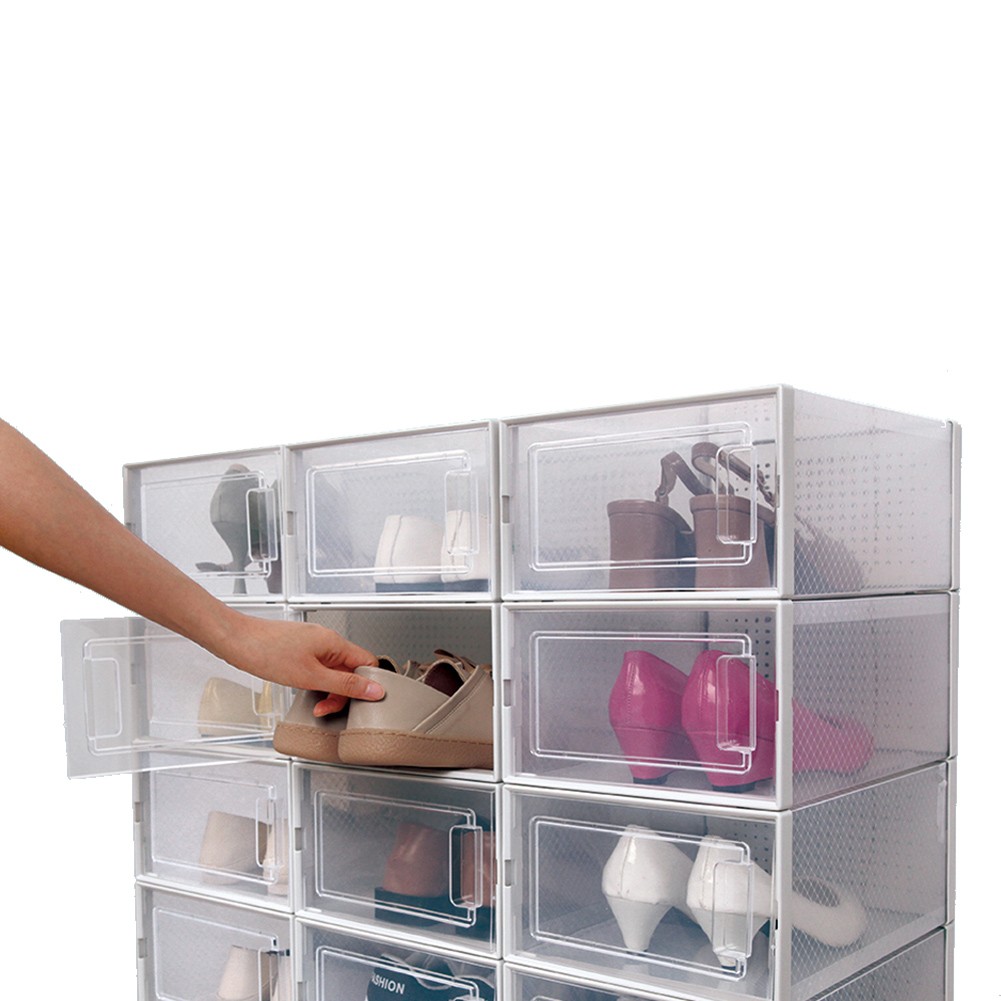 NEW! OnDisplay ClikShoe STACKABLE CLEAR SHOEBOX – CUSTOMIZABLE SHOE STORAGE BOX