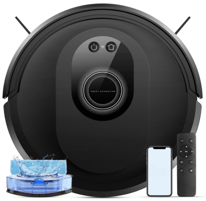 Robot aspirador y fregador 5000Pa control app 150 min auto carga