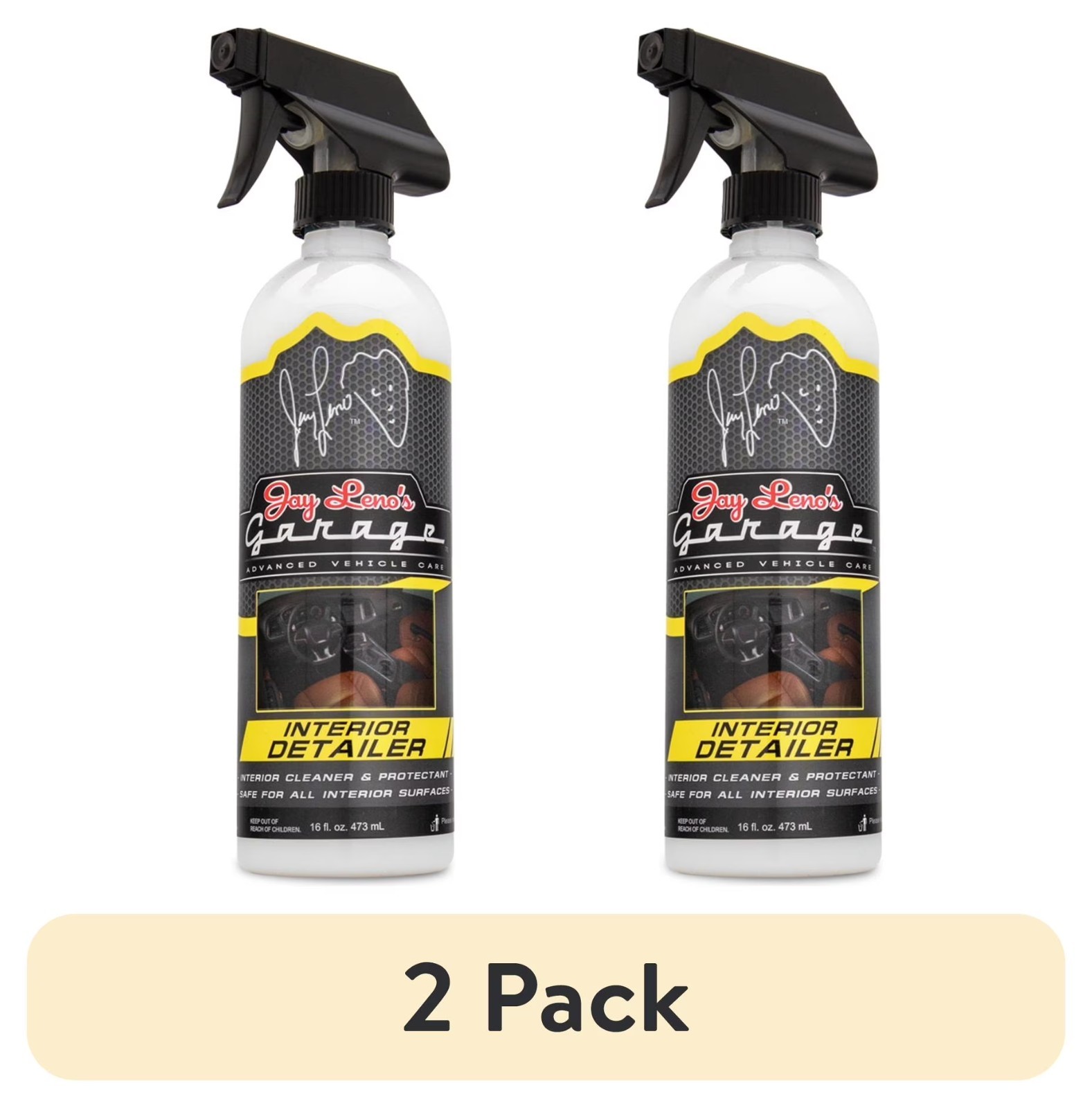 Interior Detailer 2 Pack 16 Oz Car Truck Cleaner Leather Vinyl Plastic UV