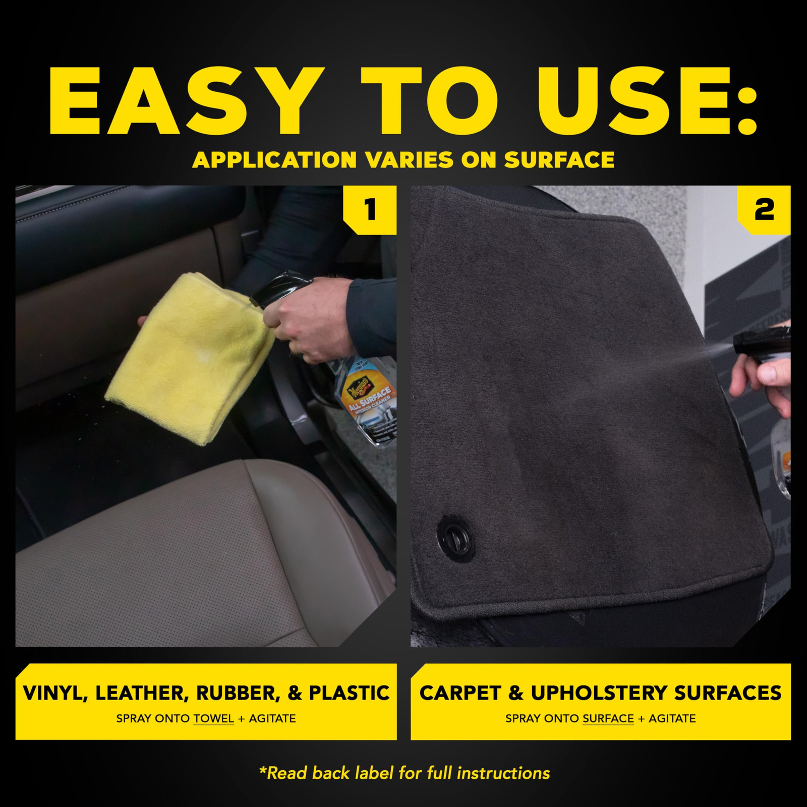 Meguiar’s All Surface Interior Cleaner 16 Fl Oz Deep Cleaning with Citrus Scent