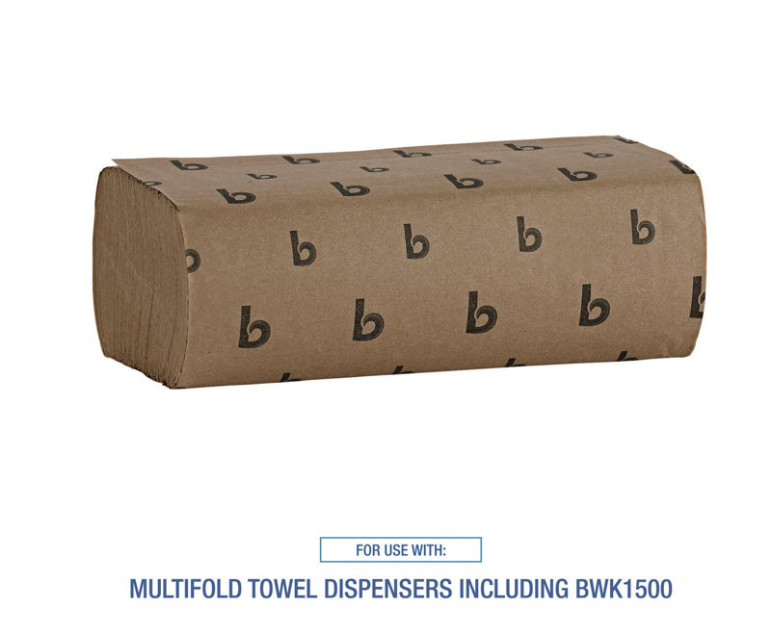 Boardwalk Commercial Multifold Paper Towels 16 Pack Natural