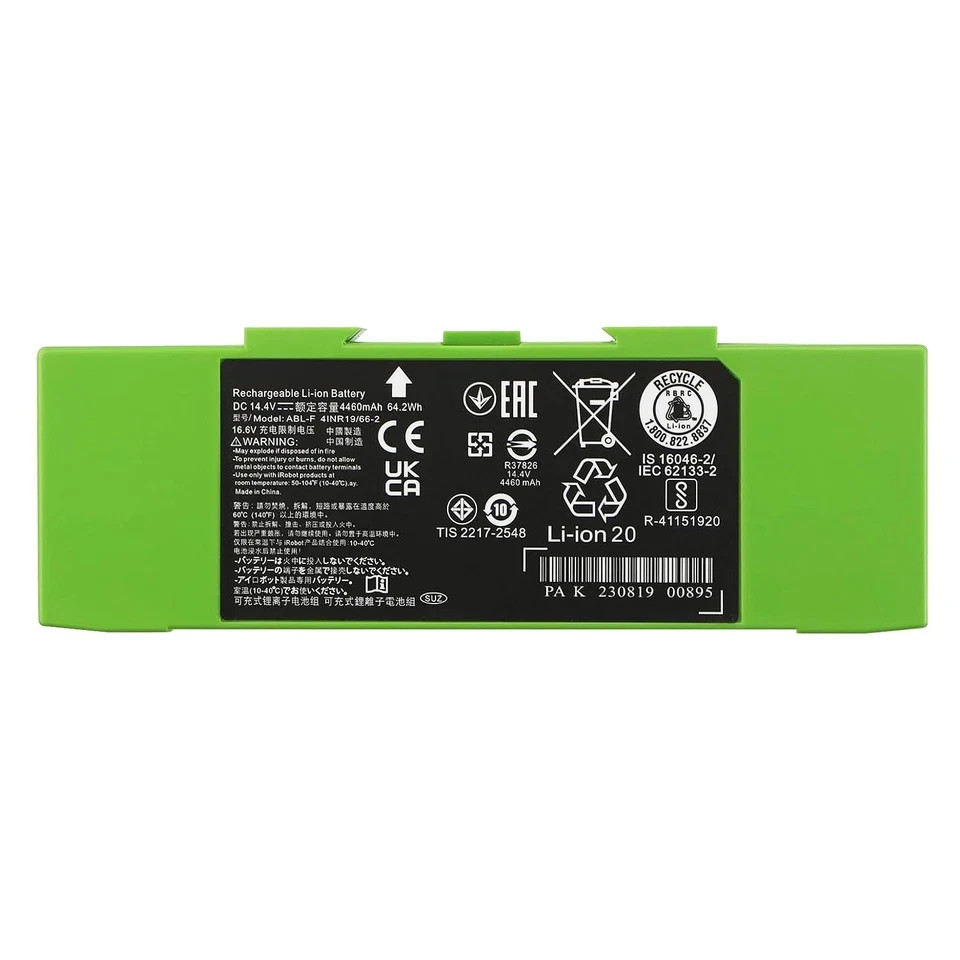 IROBOT ROOMBA BATTERY ABL-F 14.4V 4460MaH J5 J6 J7+ J8+ i8+ i7+ i6 i4 i3 i2 i1+