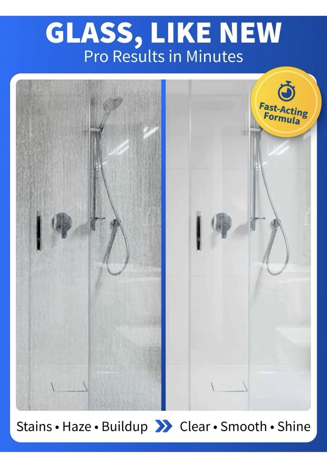 ProClean Hard Water Spot Remover for Glass, Shower Door Cleaner & Car Window