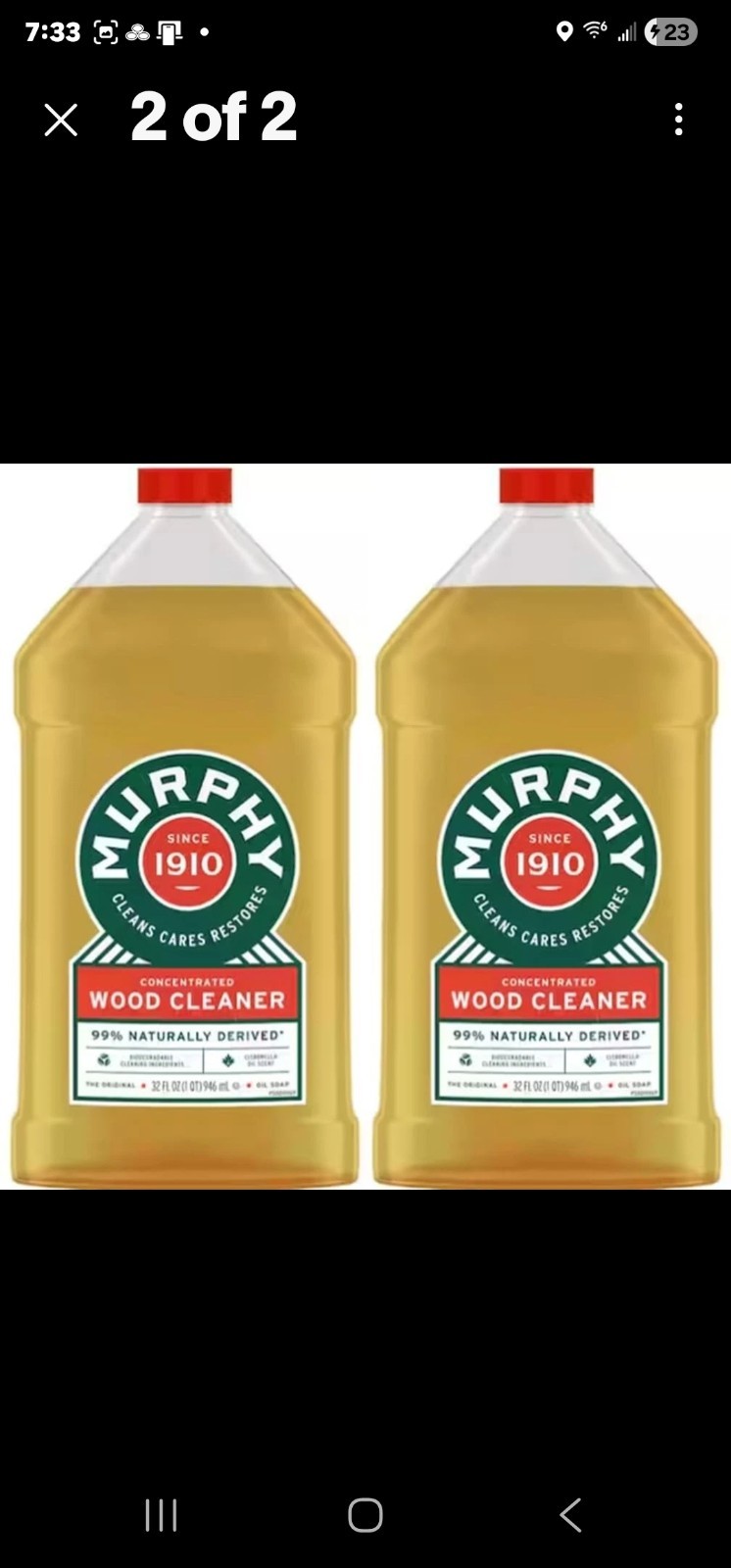 Concentrated Wood Cleaner – Murphy Oil Soap, 32oz (2-Pack) – Natural & Effective