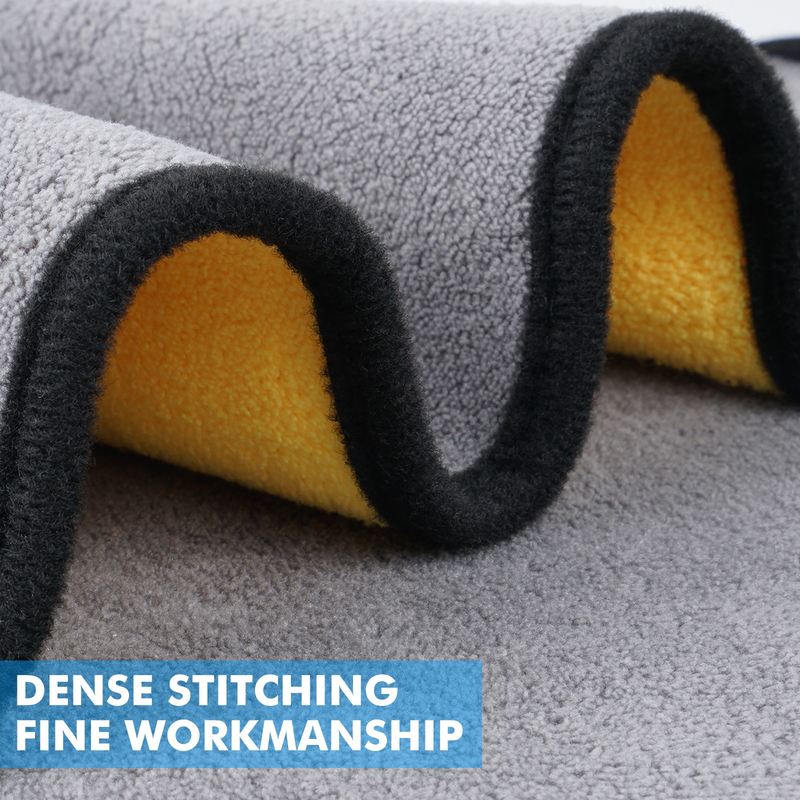 3PCS Microfiber Cleaning Cloth Car Wash Towel Drying Rag Car Polishing Detailing