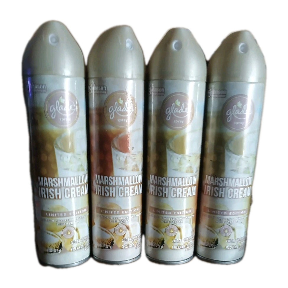 4 Glade Limited Edition MARSHMALLOW IRISH CREAM Automatic Air Freshener Sprays