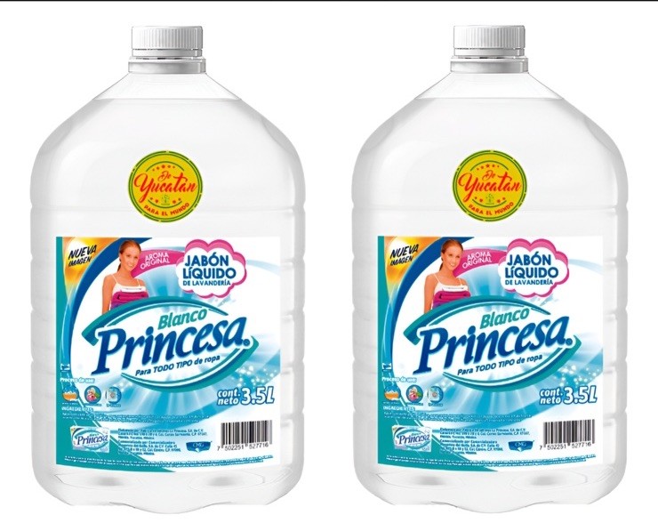 2 Pack PRINCESA JABON BLANCO LIQUIDÓ LAUNDRY DETERGENT – 2 Pack 3.5L C/U