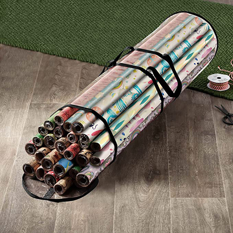 Waterproof Christmas Wrapping Paper Storage Bag Fits 14-20 Rolls 40 Inches Long