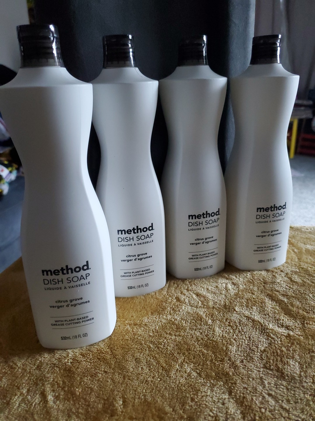 Lot of (4) Method Dish Soap CITRUS GROVE 18 oz. each