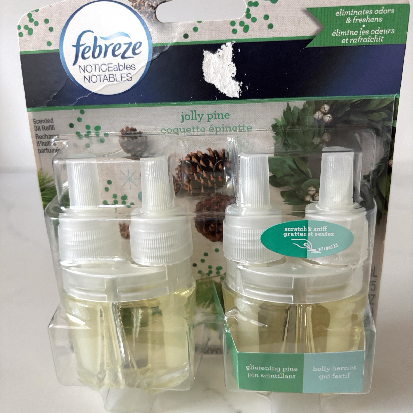 RARE Febreze NOTICEables Scented Oil Refill Jolly Pine for use with SY-982