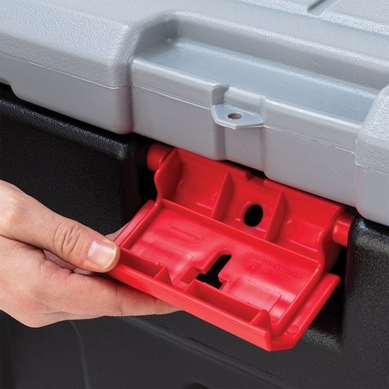 Rubbermaid 8 Gallon Action Packer Storage Bin, Heavy Duty Plastic, Lockable