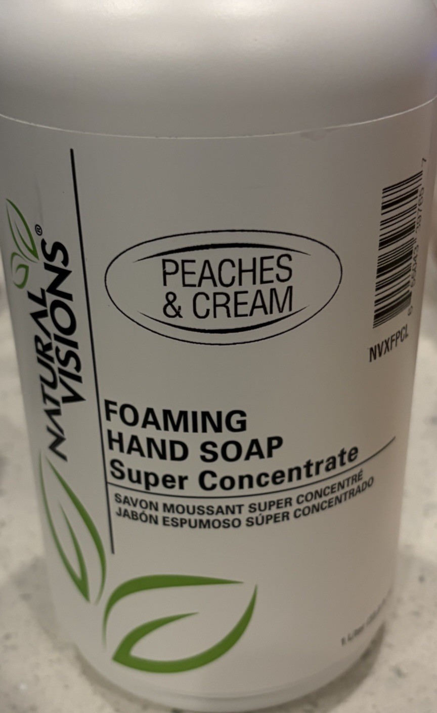 Natural Visions Foaming Hand Soap Super Concentrate 33.8 oz NEW